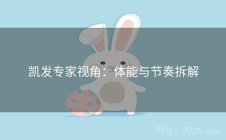 凯发专家视角：体能与节奏拆解  第1张