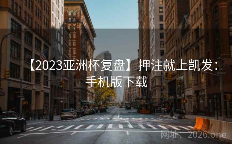 【2023亚洲杯复盘】押注就上凯发：手机版下载  第1张
