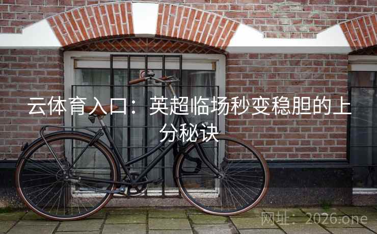 云体育入口：英超临场秒变稳胆的上分秘诀  第2张