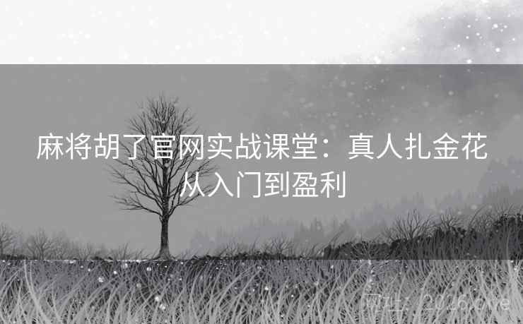 麻将胡了官网实战课堂：真人扎金花从入门到盈利  第2张