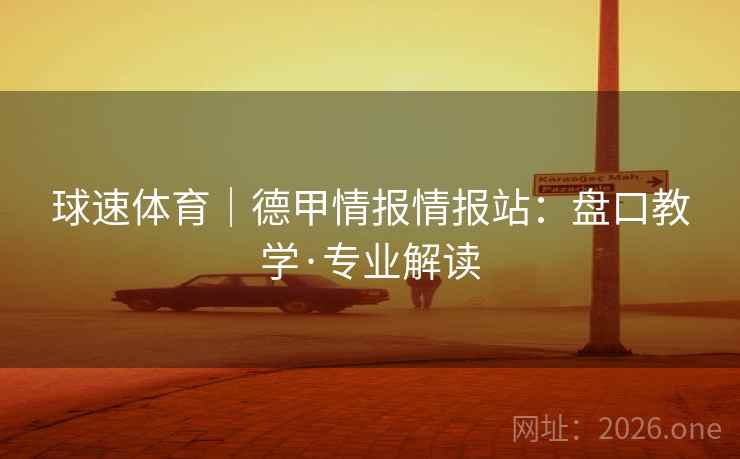 球速体育｜德甲情报情报站：盘口教学·专业解读  第2张