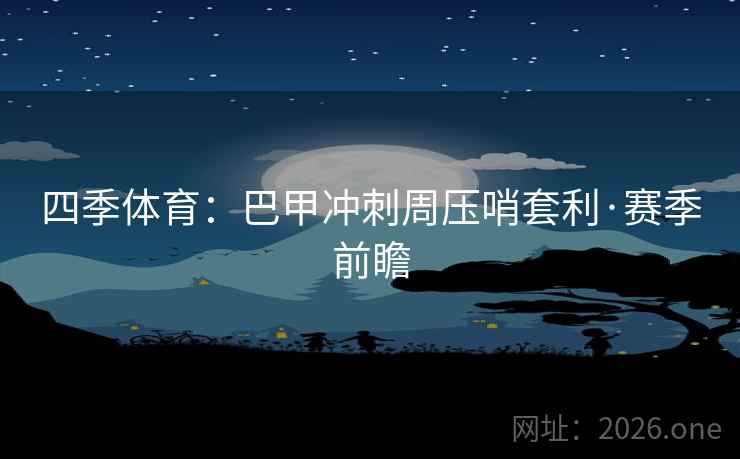 四季体育：巴甲冲刺周压哨套利·赛季前瞻  第2张