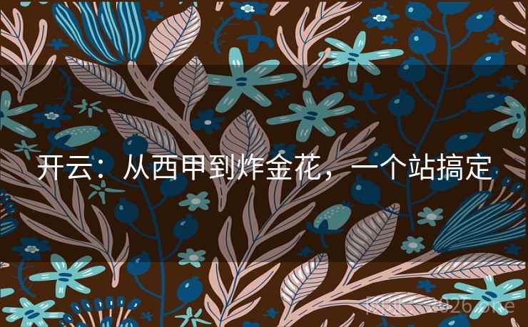 开云:从西甲到炸金花,一个站搞定  第1张 开云:从西甲到炸金花,一个站搞定  第1张