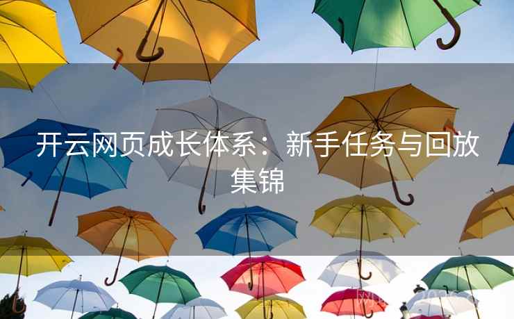 开云网页成长体系：新手任务与回放集锦  第1张